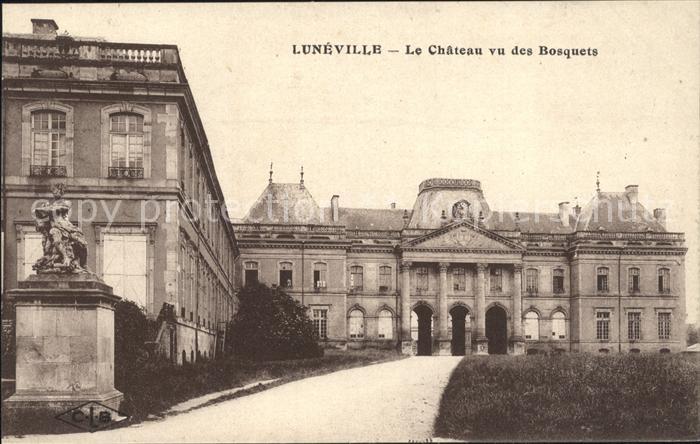 Luneville Chateau vu des Bosquets
