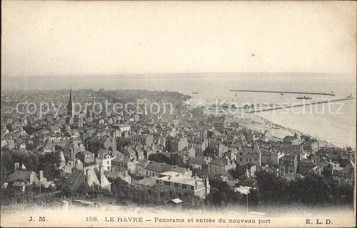 Le Havre Panorama et entree du nouveau port