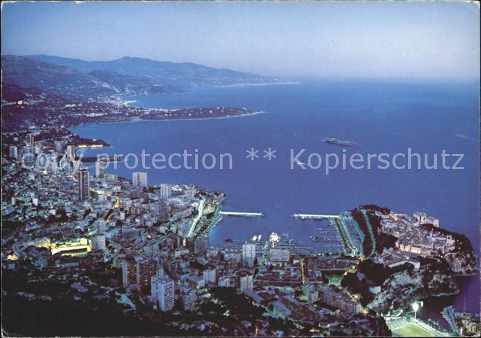 Monaco Vue generale de la Principaute Port