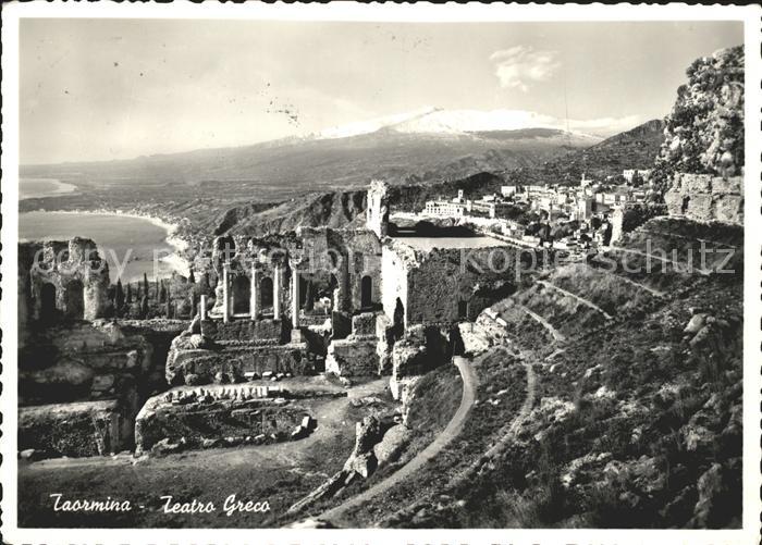 Taormina Sizilien Teatro Greco Ruinen Antike