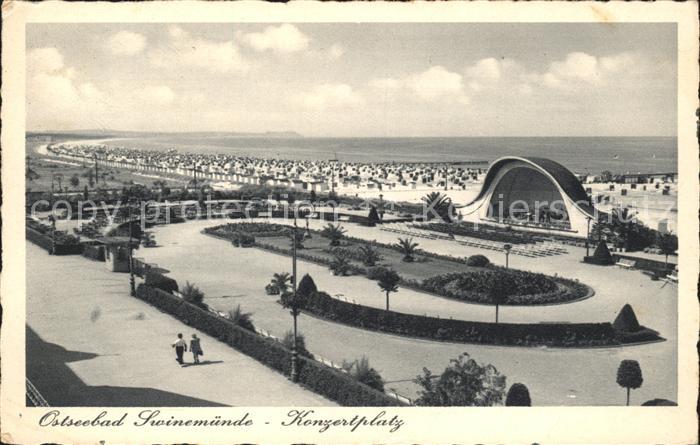 Swinemuende Ostseebad Westpommern Konzertplatz Pavillon Strand