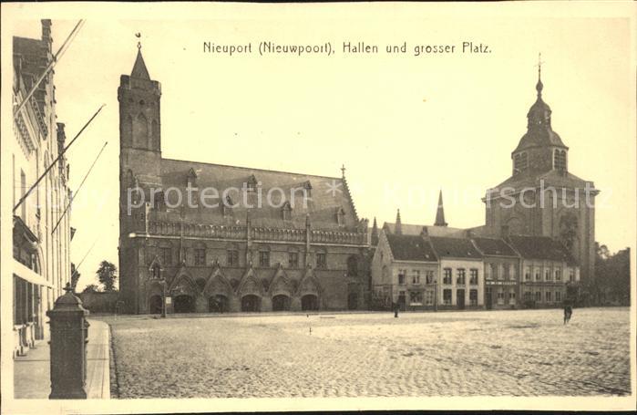 NIEUPORT Nieuwpoort West-Vlaanderen Belgie Hallen und grosser Platz