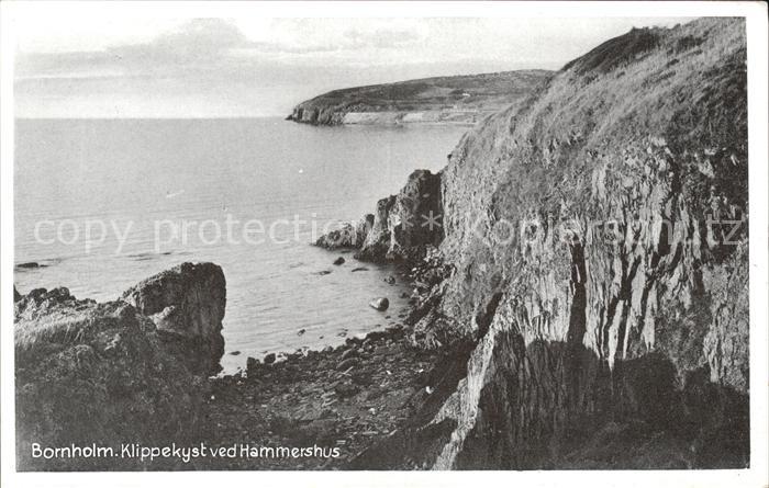 Bornholm Klippekyst ved Hammershus Klippen Kueste
