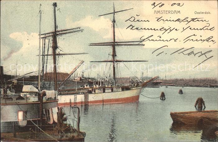 Amsterdam Niederlande Oosterdok Hafen Segelschiff