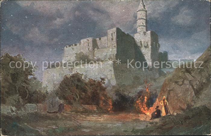 Jerusalem Yerushalayim Citadelle Kuenstlerkarte