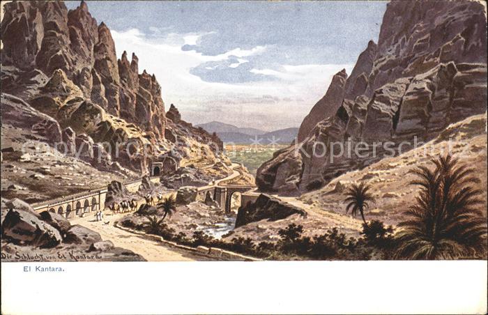 El Kantara Schlucht Kuenstlerkarte Serie 756 Mittelmeer No. 9