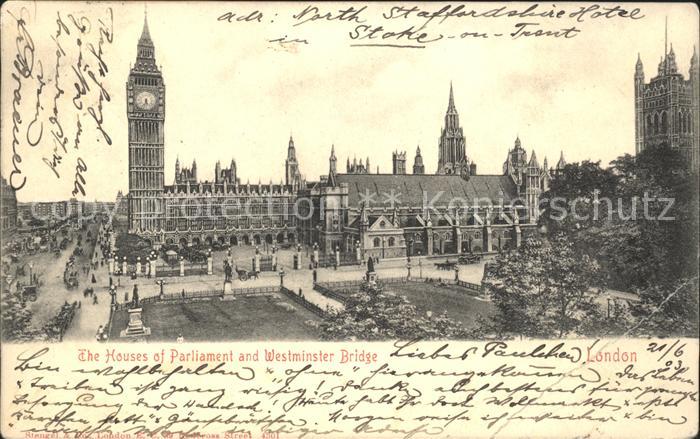 London Houses of Parliament and Westminster Bridge