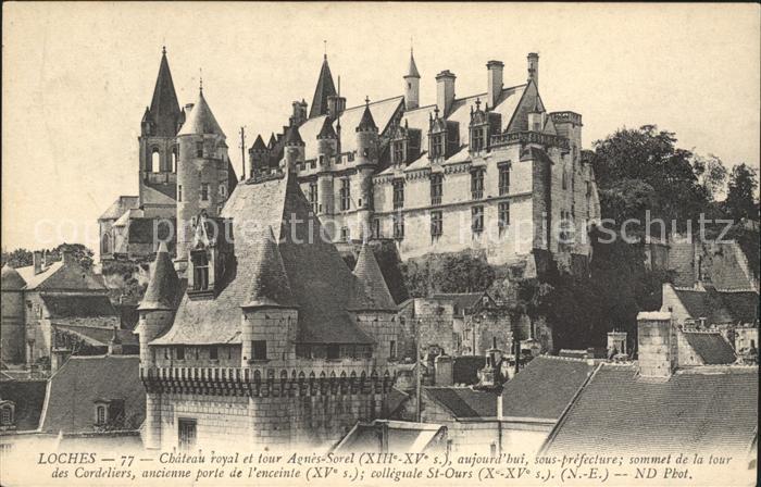 Loches Indre et Loire Chateau royal et tour Agnes Sorel Schloss