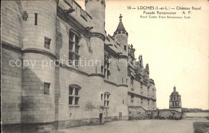 Loches Indre et Loire Chateau Royal Facade Renaissance Schloss
