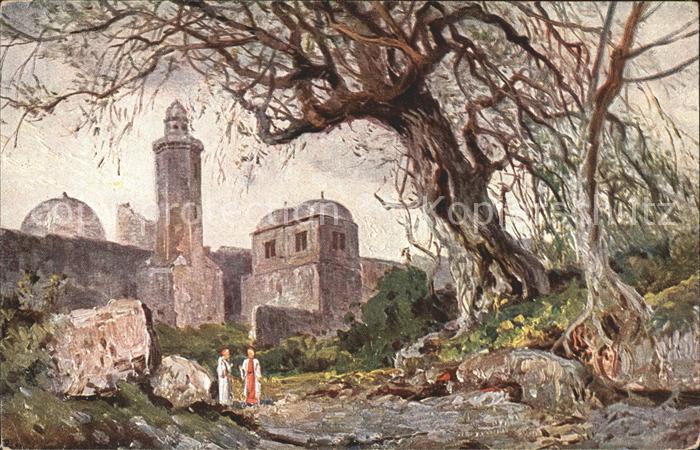 Jerusalem Yerushalayim Kirche der Himmelfahrt Christi auf dem oelberg Kuenstlerk