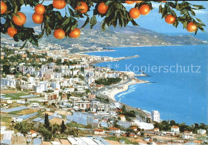 San Remo Panorama da Ponente Riviera dei Fiori Orangenbaum