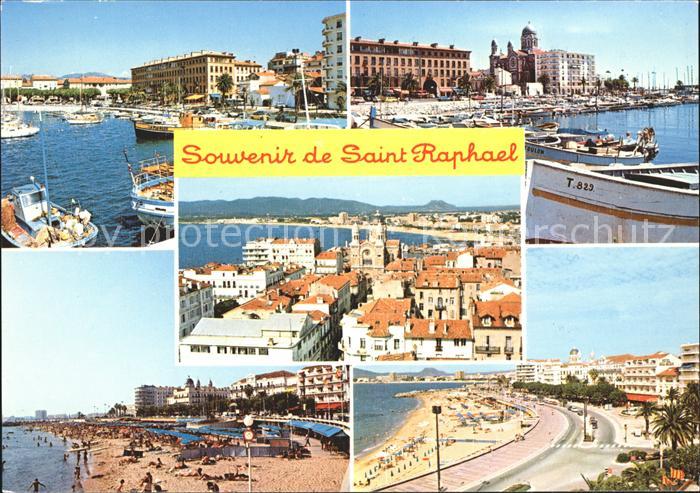 Saint-Raphael Var Teilansichten Hafen Strand Boulevard Cote d Azur