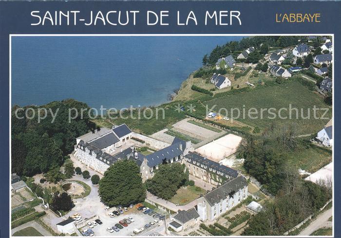 Saint-Jacut-de-la-Mer Vue aerienne de l'abbaye Abtei
