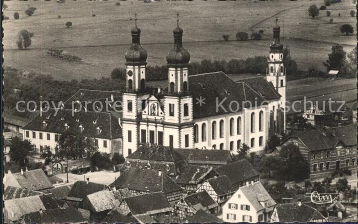 Ebersmunster Eglise vue aerienne