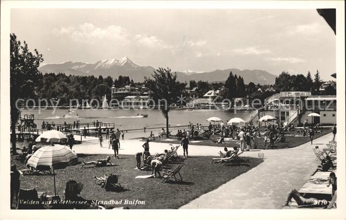 Velden Woerthersee Strandbad Bulfon Alpenblick