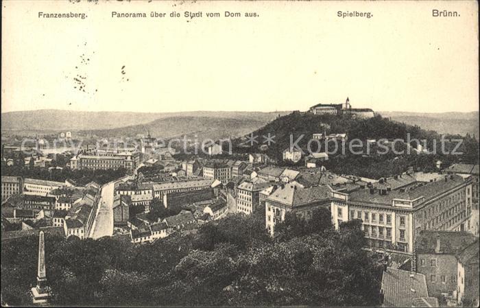 Bruenn Brno Franzensberg Panorama Blick vom Dom aus Spielberg