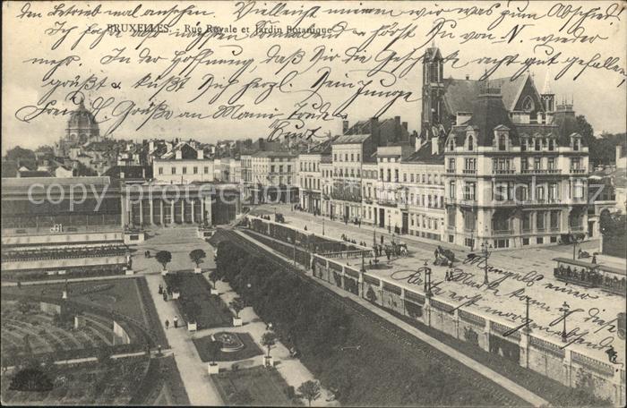 Bruxelles Bruessel Rue Royale et Jardin Botanique