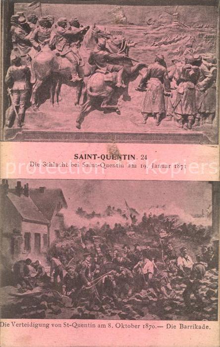 Saint-Quentin 02 Aisne Schlacht Januar 1871 Barrikade Verteidi