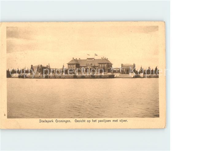 Groningen Stadspark Gezicht op het paviljoen met
