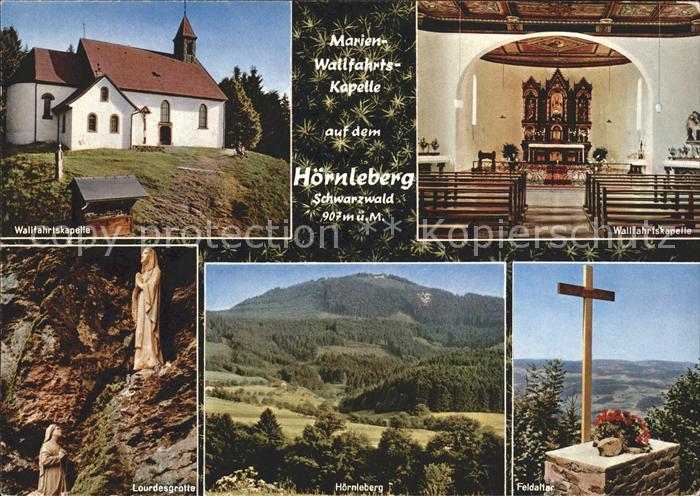 Oberwinden Elztal Marien-Wallfahrtskapelle Hoernleberg Lourdesgrotte Feldaltar