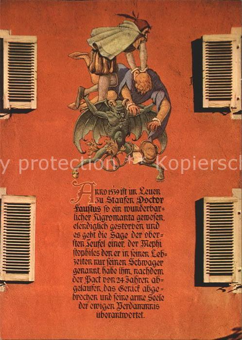 Staufen Breisgau Inschrift am Loewen