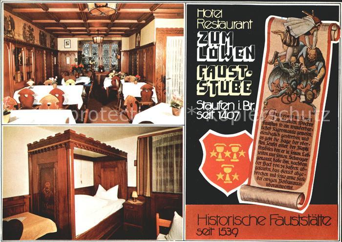 Staufen Breisgau Hotel-Restaurant Zum Loewen Fauststube