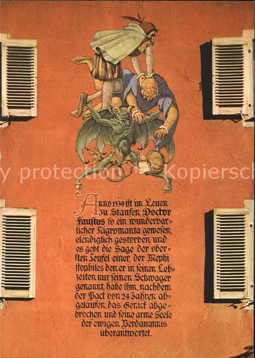 Staufen Breisgau Inschrift Gasthaus zum Loewen