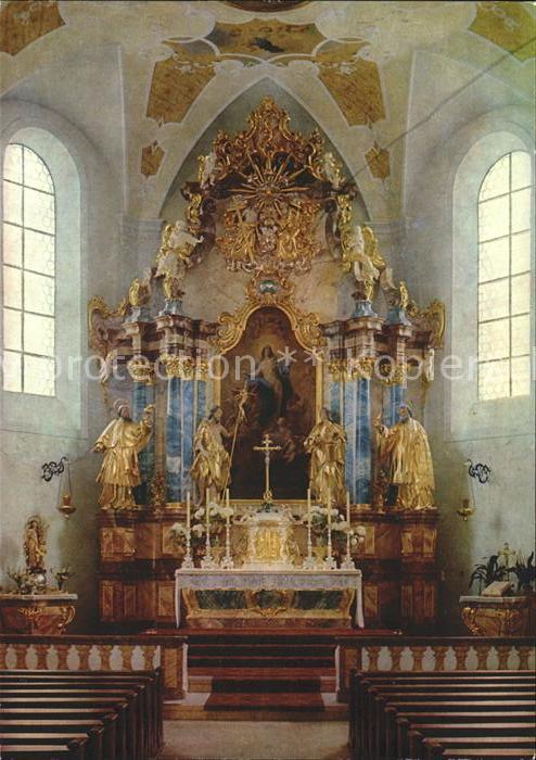 St Maergen Wallfahrtskirche Hochaltar Figurenschmuck Matthias Faller