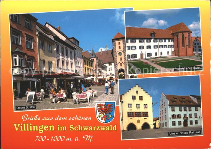 Villingen-Schwenningen Obere Strasse Franziskanerkloster Altes und Neues Rathaus