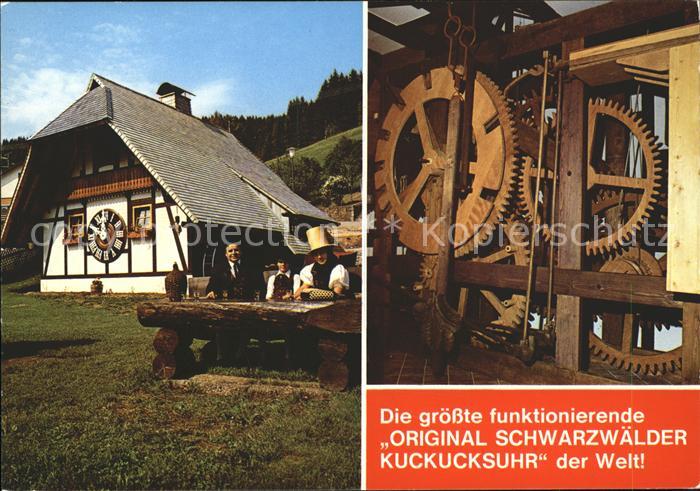 Schonach Schwarzwald Groesste Kuckucksur der Welt Holzraederwerk