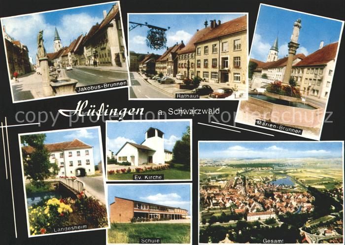 Huefingen Jakobus-Brunnen Rathaus Schule Landesheim Marien-Brunnen
