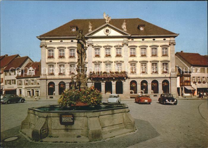 Gengenbach Marktbrunnen Rathaus