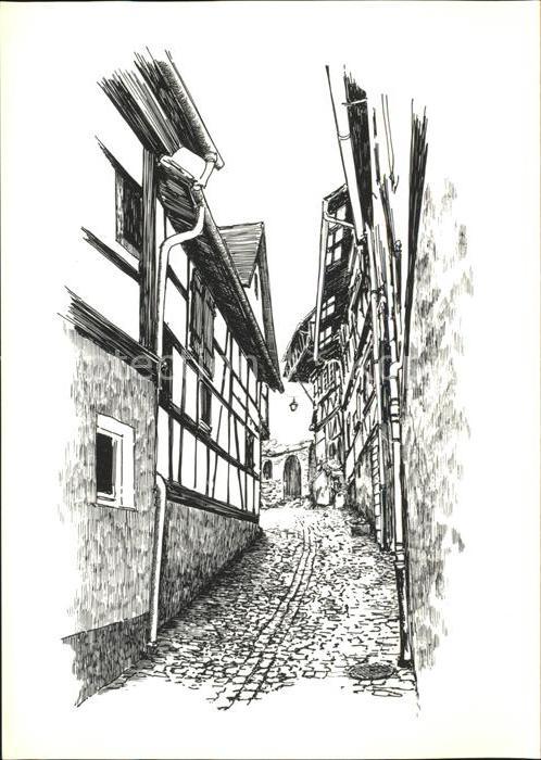Gengenbach Aufgang zum Gaensbuehl Zeichnung Boris Onipenko