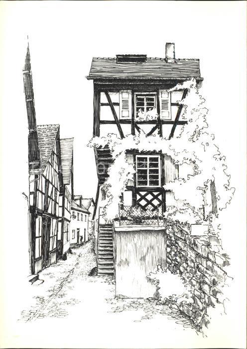 Gengenbach Engelgasse Zeichnung Boris Onipenko