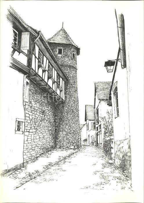 Gengenbach Schwedenturm Zeichnung Boris Onipenko