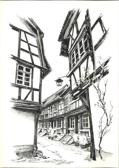 Gengenbach Engelgasse Zeichnung Boris Onipenko