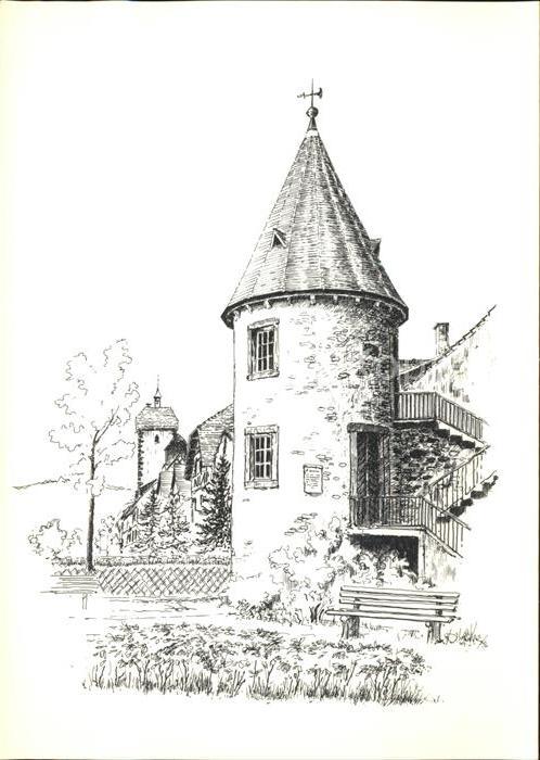 Zell Harmersbach Hirschturm Zeichnung Boris Onipenko