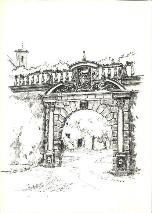 Wolfach Schlosshof Zeichnung Boris Onipenko