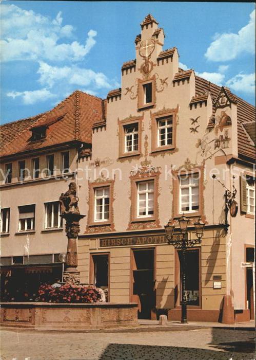 Offenburg Hirsch-Apotheke Loewenbrunnen Fischmarkt