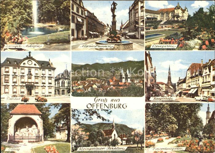 Offenburg Hauptstrasse Rathaus oelberg Vincentiusgarten