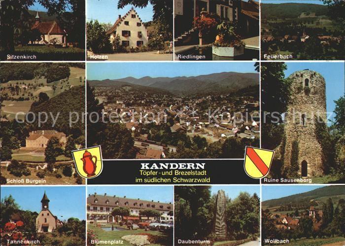 Kandern Ruine Sausenburg Riedlingen Feuerbach Holzen Sitzenkirch