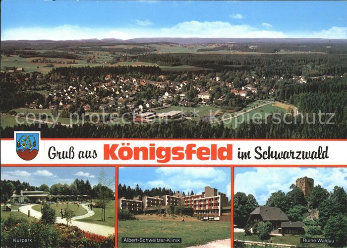 Koenigsfeld Schwarzwald Albert-Schweitzer-Klinik Kurpark Ruine Waldau