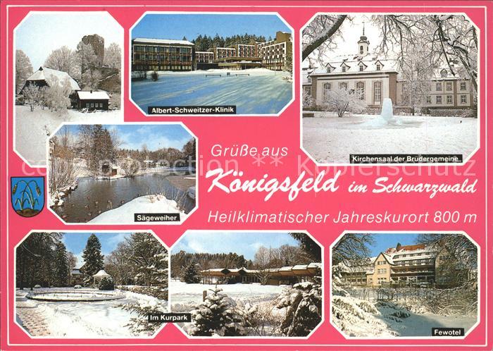 Koenigsfeld Schwarzwald Saegeweiher Albert-Schweitzer-Klinik Fewotel Kirchensaal