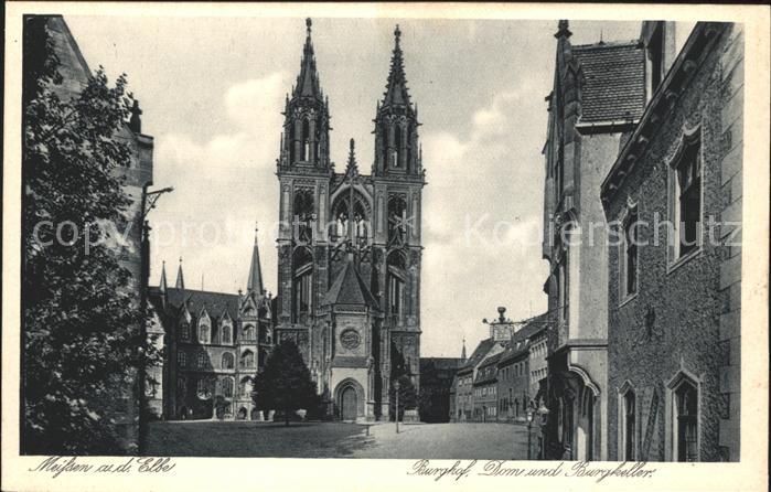 Meissen Elbe Sachsen Burghof Dom Burgkeller