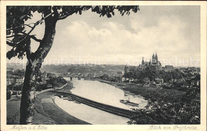 Meissen Elbe Sachsen Blick Proschroitz