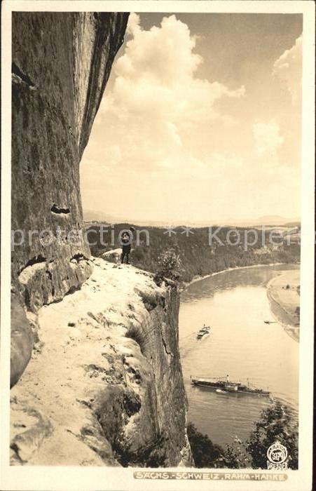 Saechsische Schweiz Rahm-Hanke Mann Dampfer