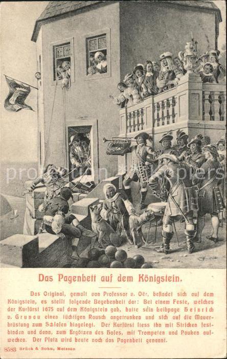 Koenigstein Saechsische Schweiz Festung Pagenbett