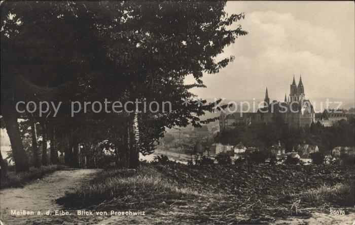 Meissen Elbe Sachsen Blick Proschwitz