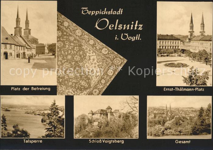 Oelsnitz Vogtland Platz Befreiung Ernst-Thaelmann-Platz Talsperre Schloss Voigts