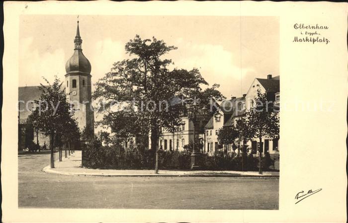 Olbernhau Erzgebirge Marktplatz Kirche
